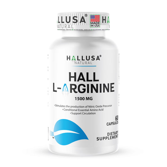 L-Arginine 1500 Mg, 60 Capsules, Nitric Oxide Support, Blood Flow & Circulation Support, Pre Workout & Performance Formula